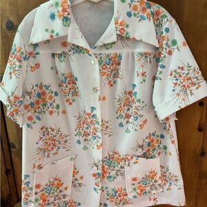 Vintage Floral Button-Up Shirt